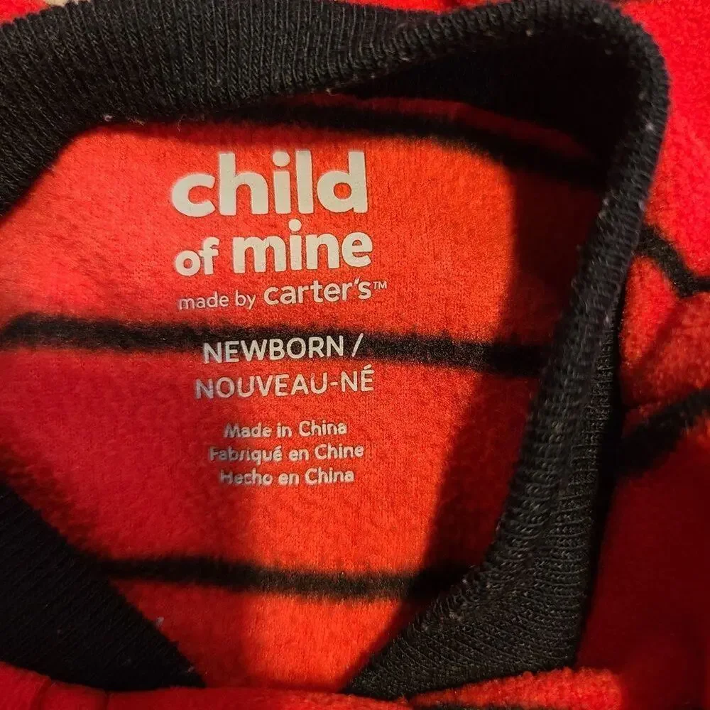 Carter's Child of Mine newborn puppy dog striped footie pajamas